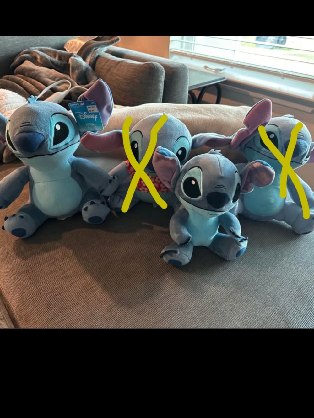 Disney Stitch Plush Toy - Blue and Pink